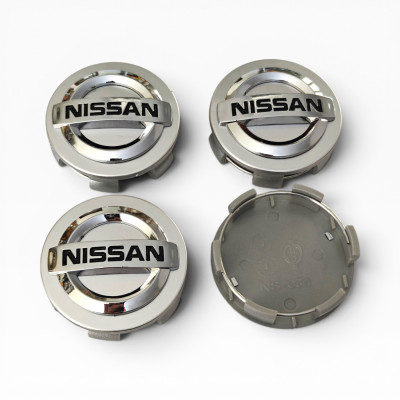 Ковпачки (заглушки) у диски срібні Nissan 60\57мм, NS-034